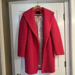 J Crew Collection Pink Boucle Coat